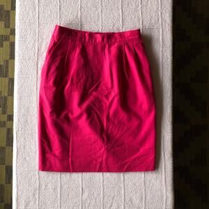 VTG Sag Harbor Pencil Skirt Size 12P Pink Short Knee High Waisted Office Barbie